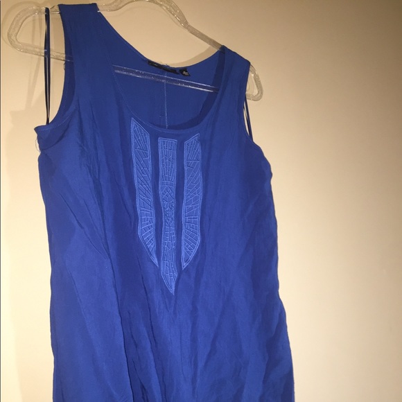 🛍☀️Versona Flowy Blue Hi-Lo Tunic Beach Top☀️ - Picture 1 of 6